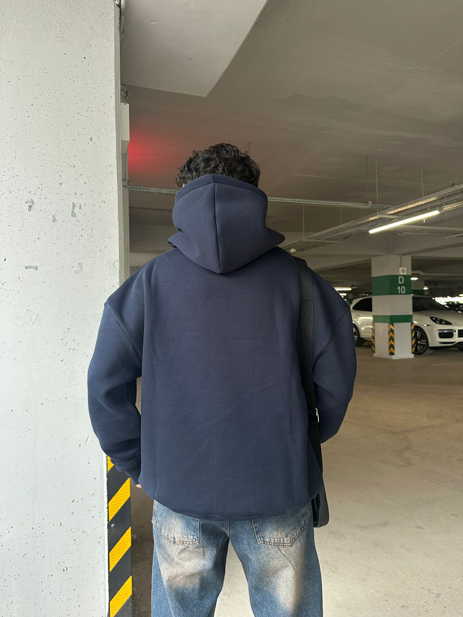 Basıc Oversize Hoodie - lacivert