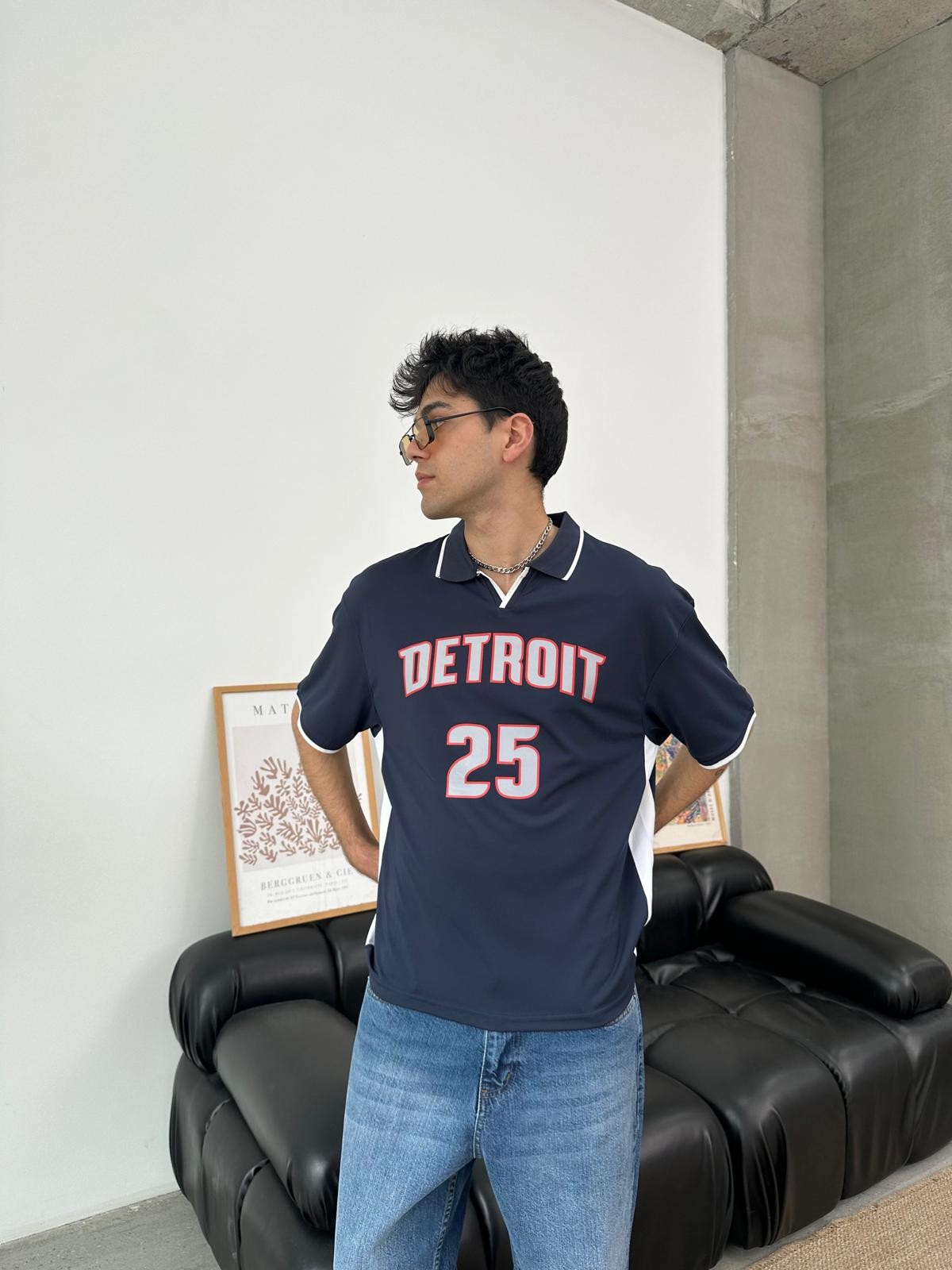 Detroit 25 Lacivert Polo Yaka Forma 
