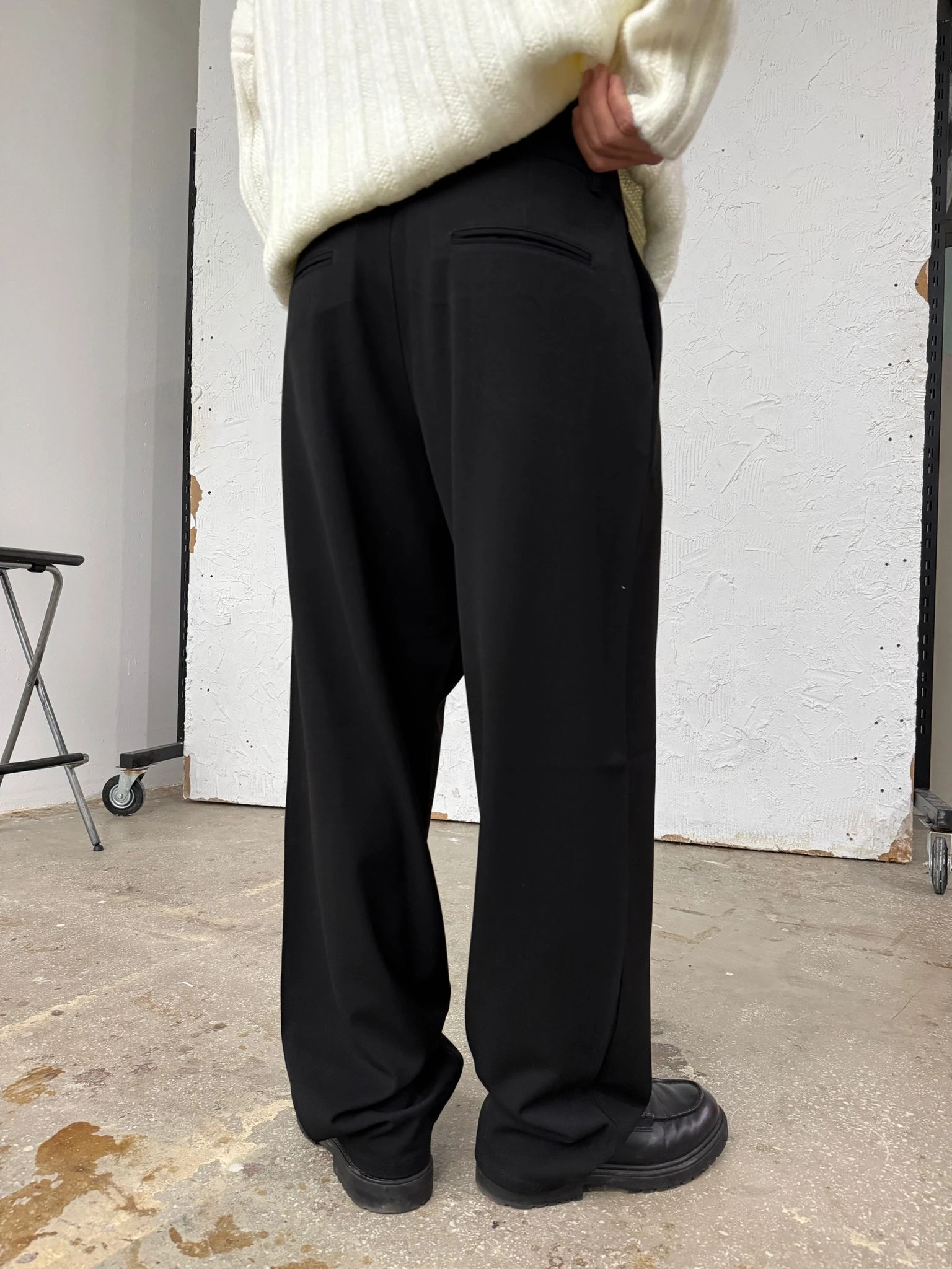 Znc Siyah Baggy Kumaş Pantolon