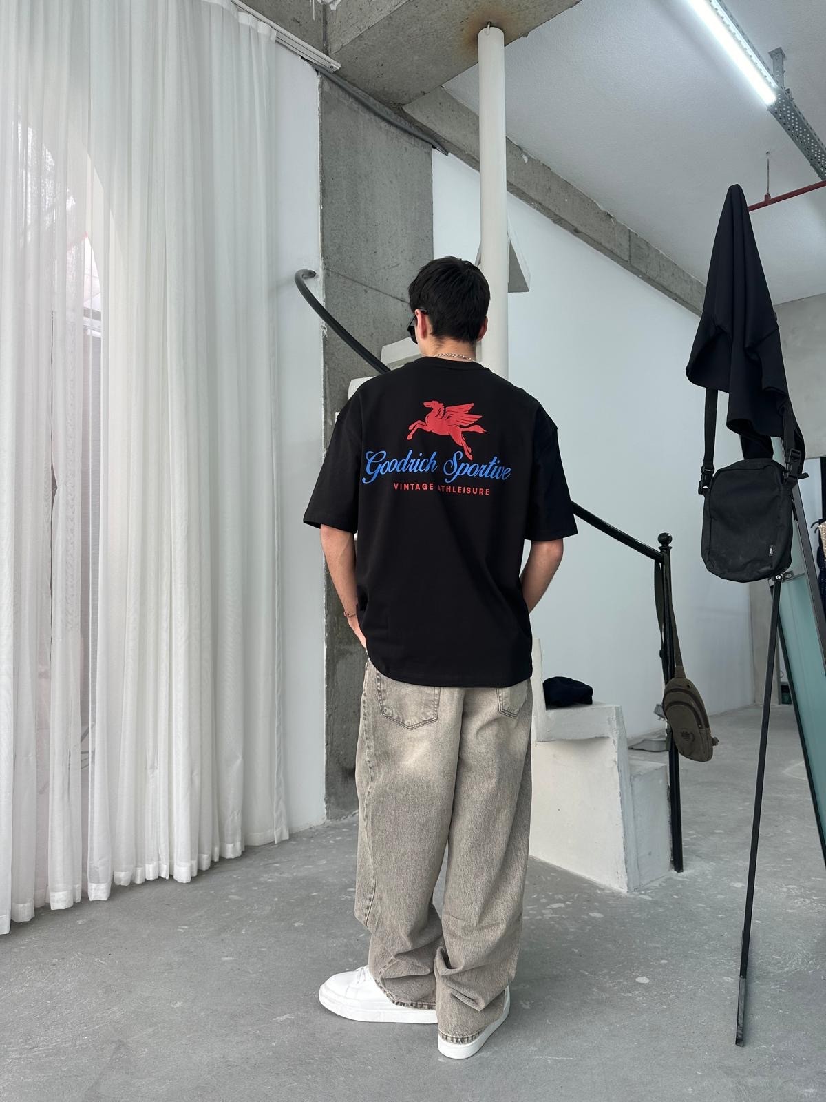 Goodrich Sportive Back Print Siyah T-Shirt
