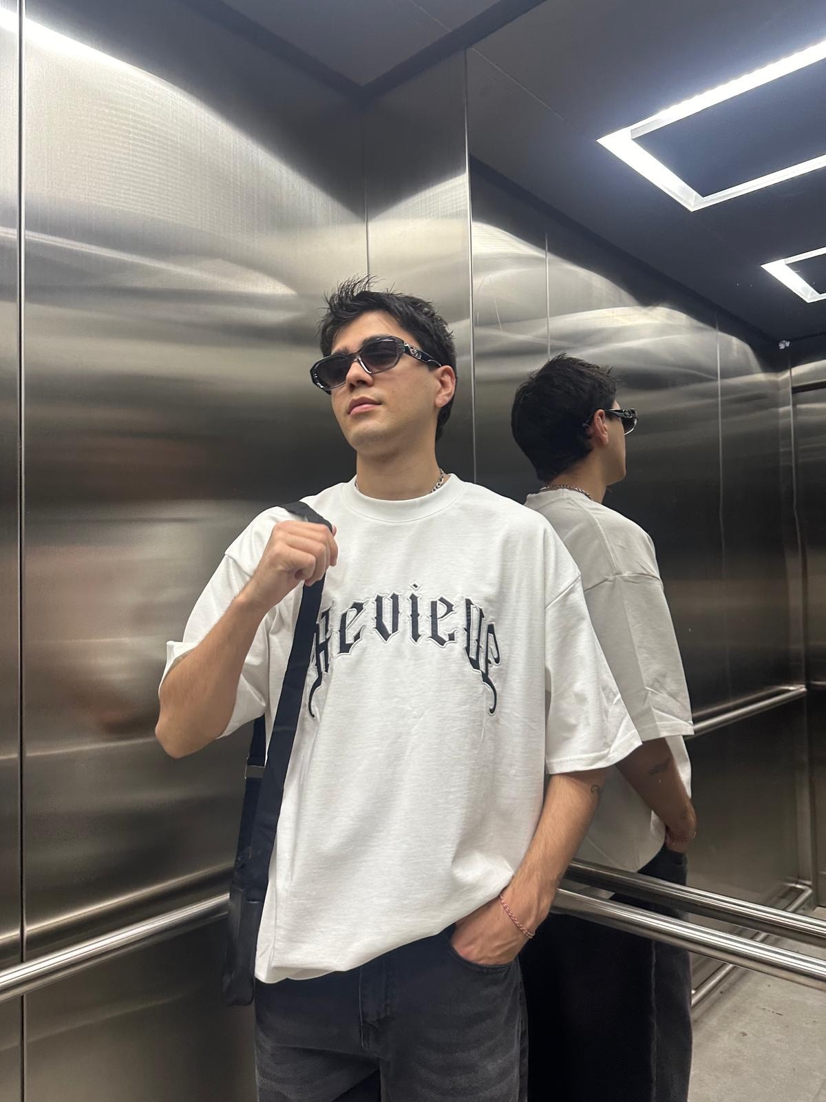 Arabic Font White Oversize T-Shirt