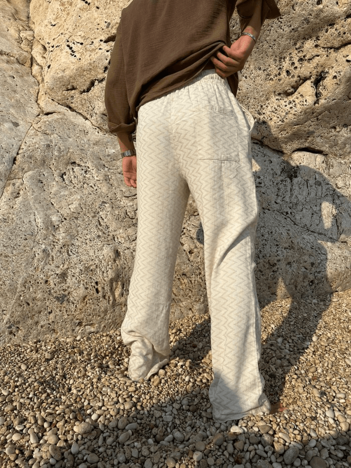 Summer Vibe Bej Pantolon