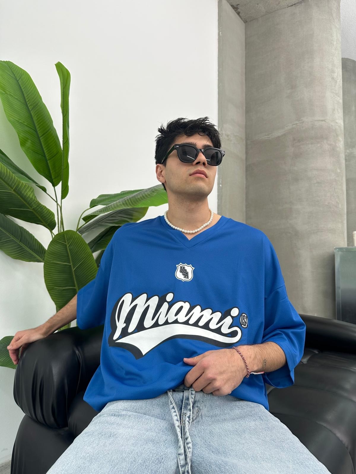 Miami 83 Baskılı Mavi Forma 