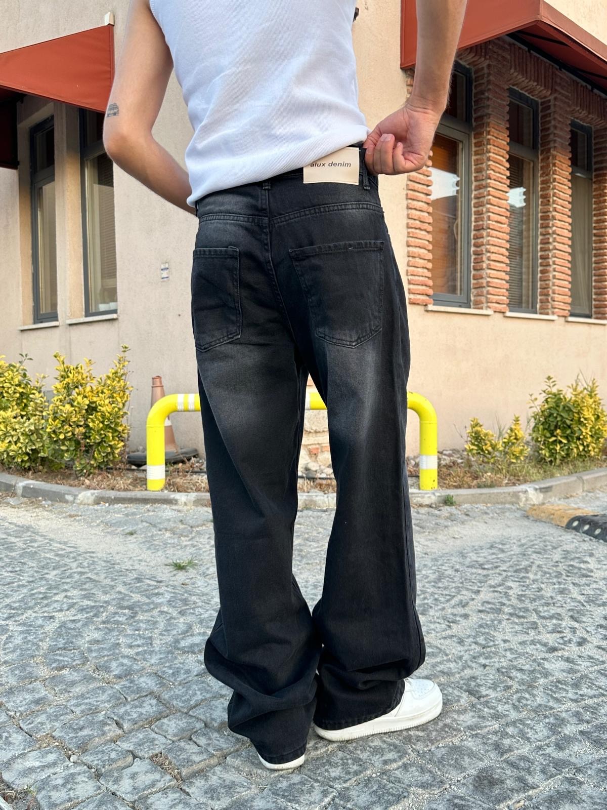 Sand Black Baggy Pantolon
