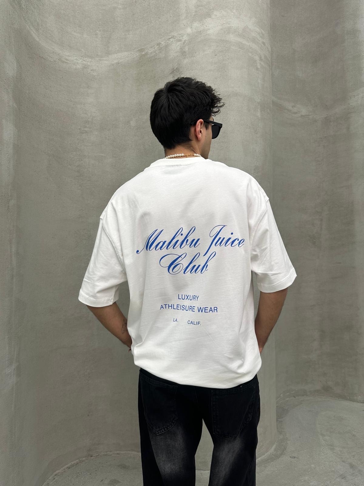 Malibu Juice Club Back Print White T-Shirt