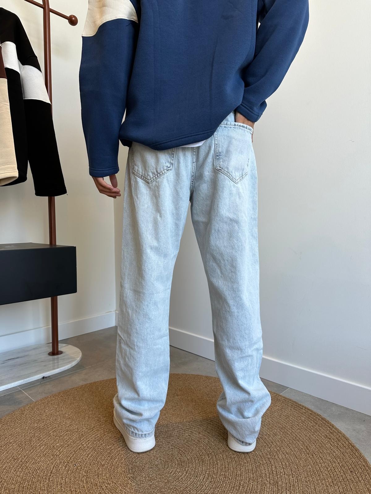 Grj Buz Mavisi Baggy Pantolon