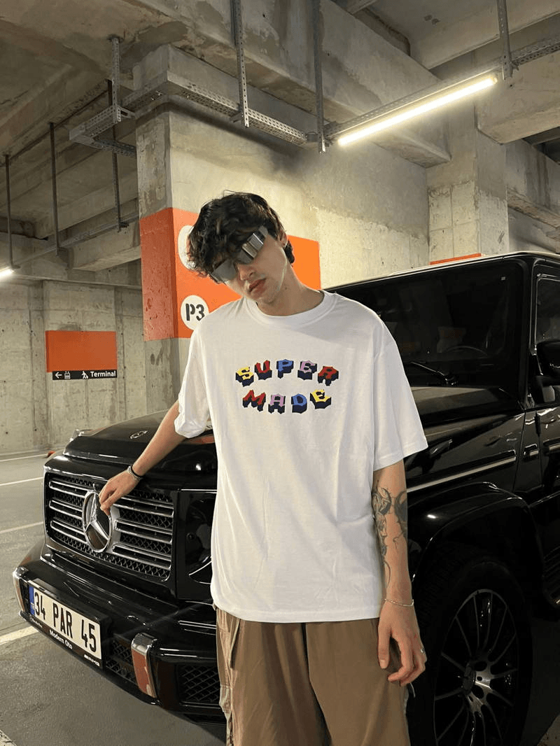 Rainbow White Oversize T-shirt