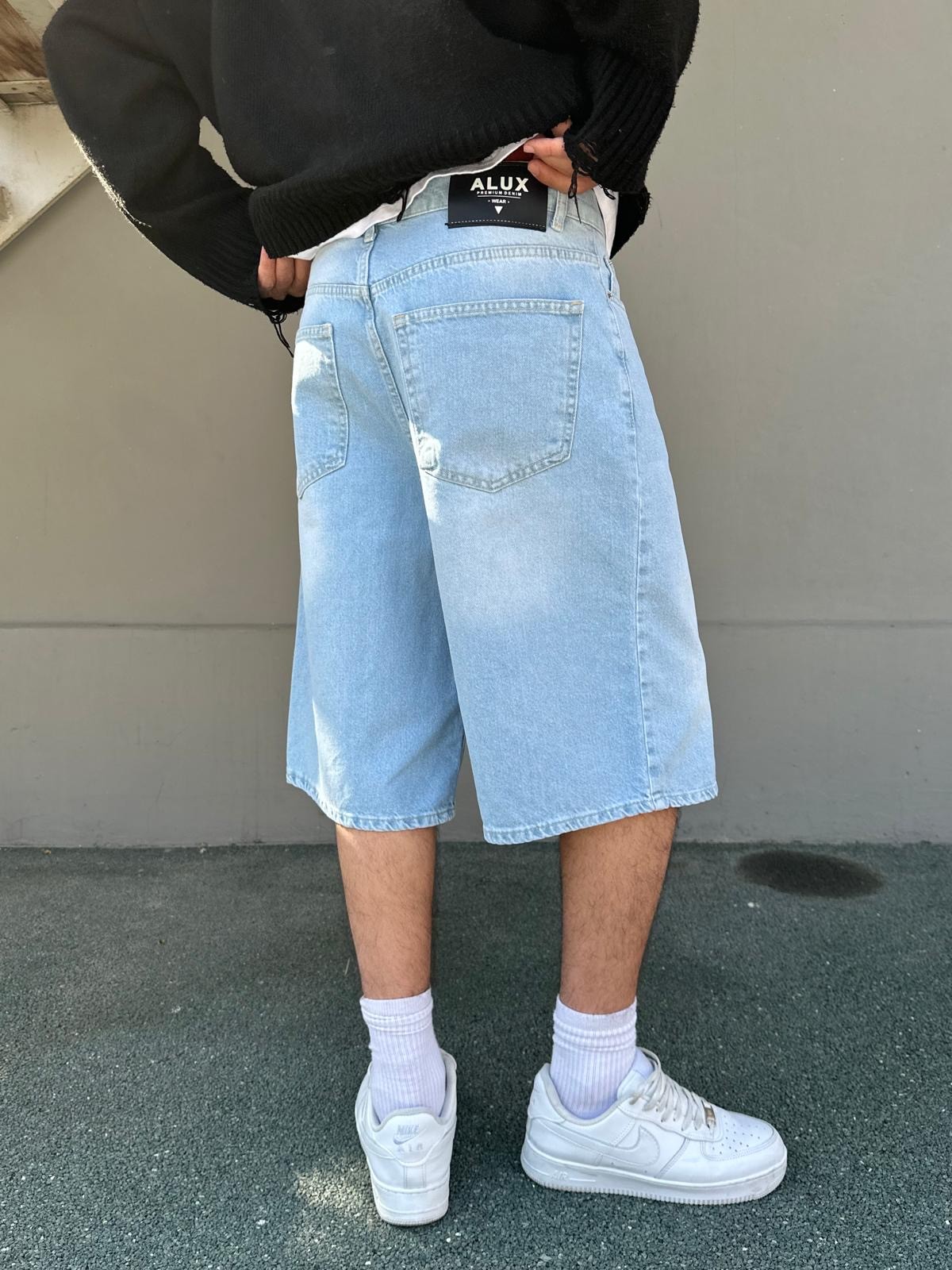 Vintage Ice Blue Kot Şort Alx