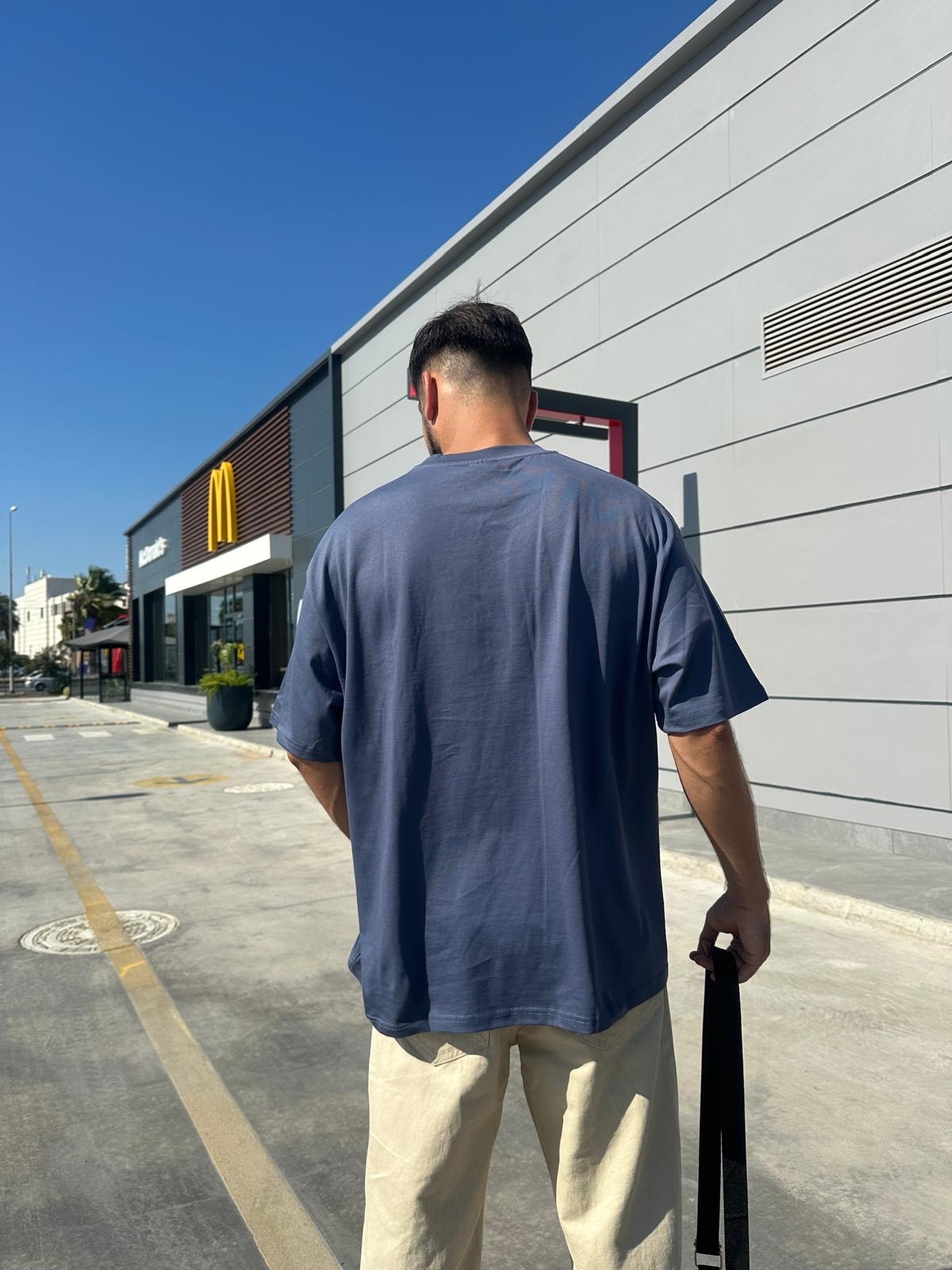 Aetherum Füme Baskılı Oversize T-Shirt