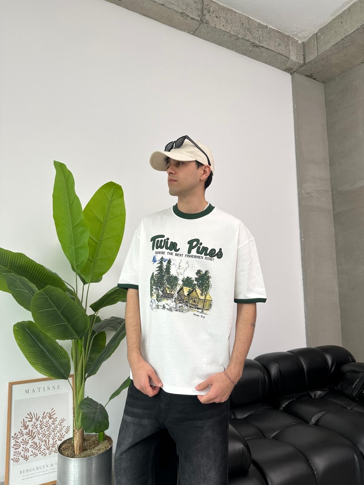 Twin Pines Kol Detay T-Shirt