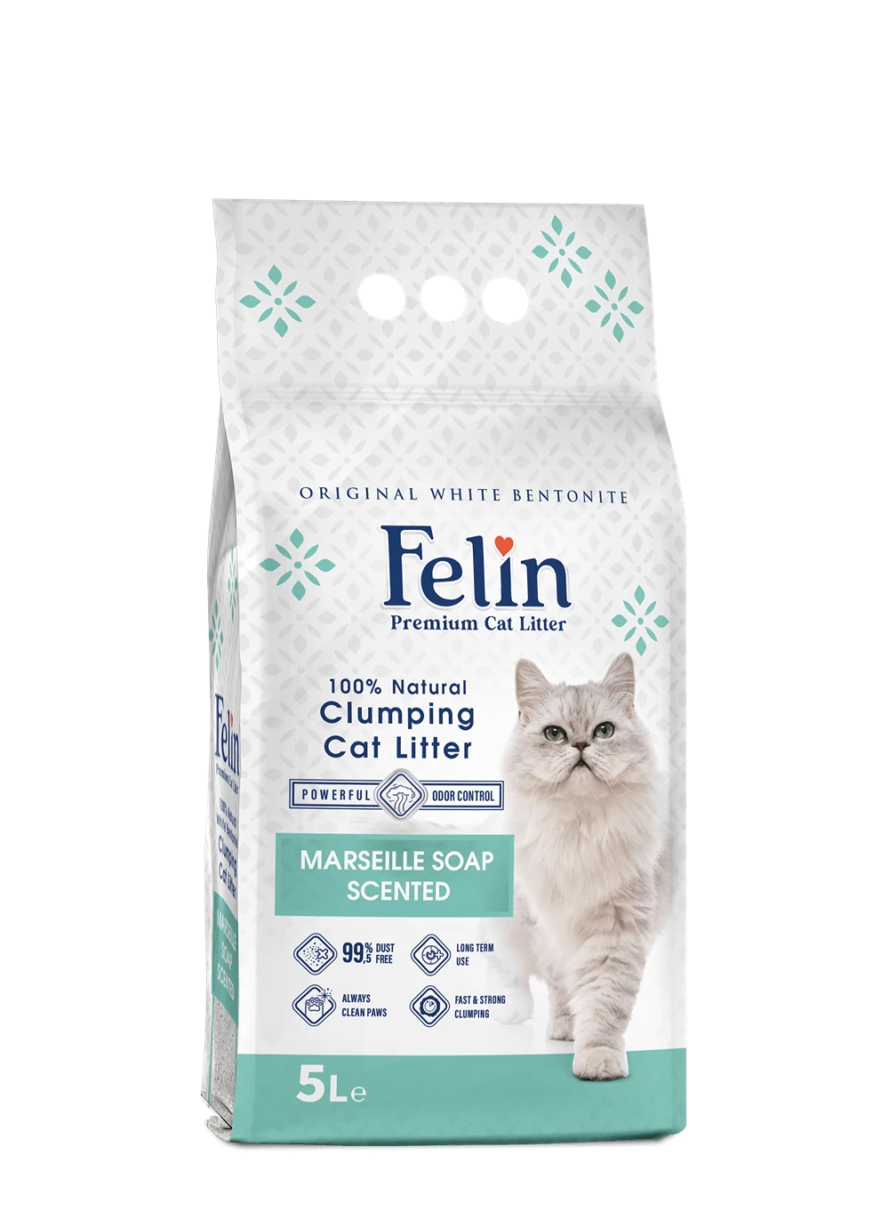 Felin Marsilya Sabunu Kokulu Kedi Kumu 5 Lt - 1 Adet