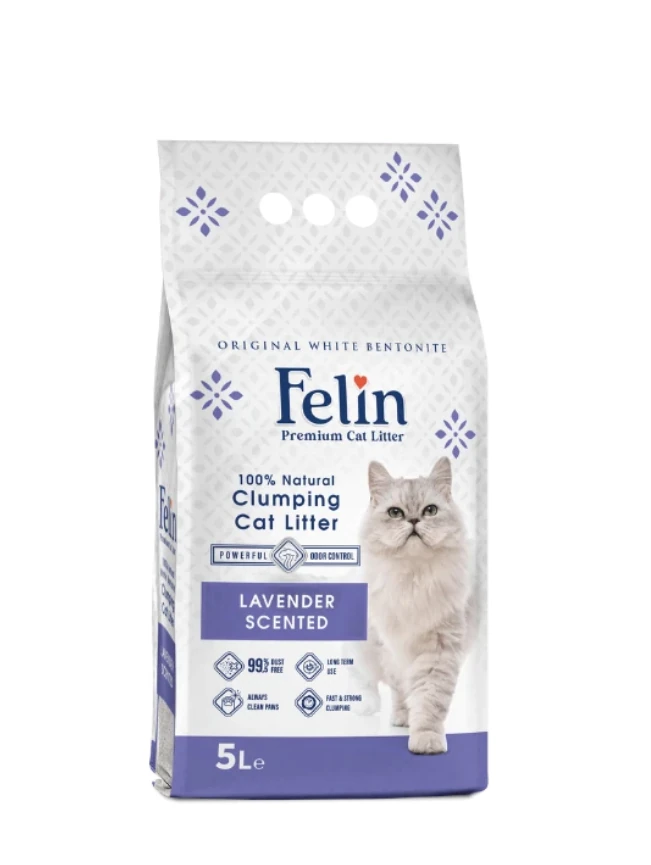 Felin Lavanta Kokulu Topaklanan Kedi Kumu 5L