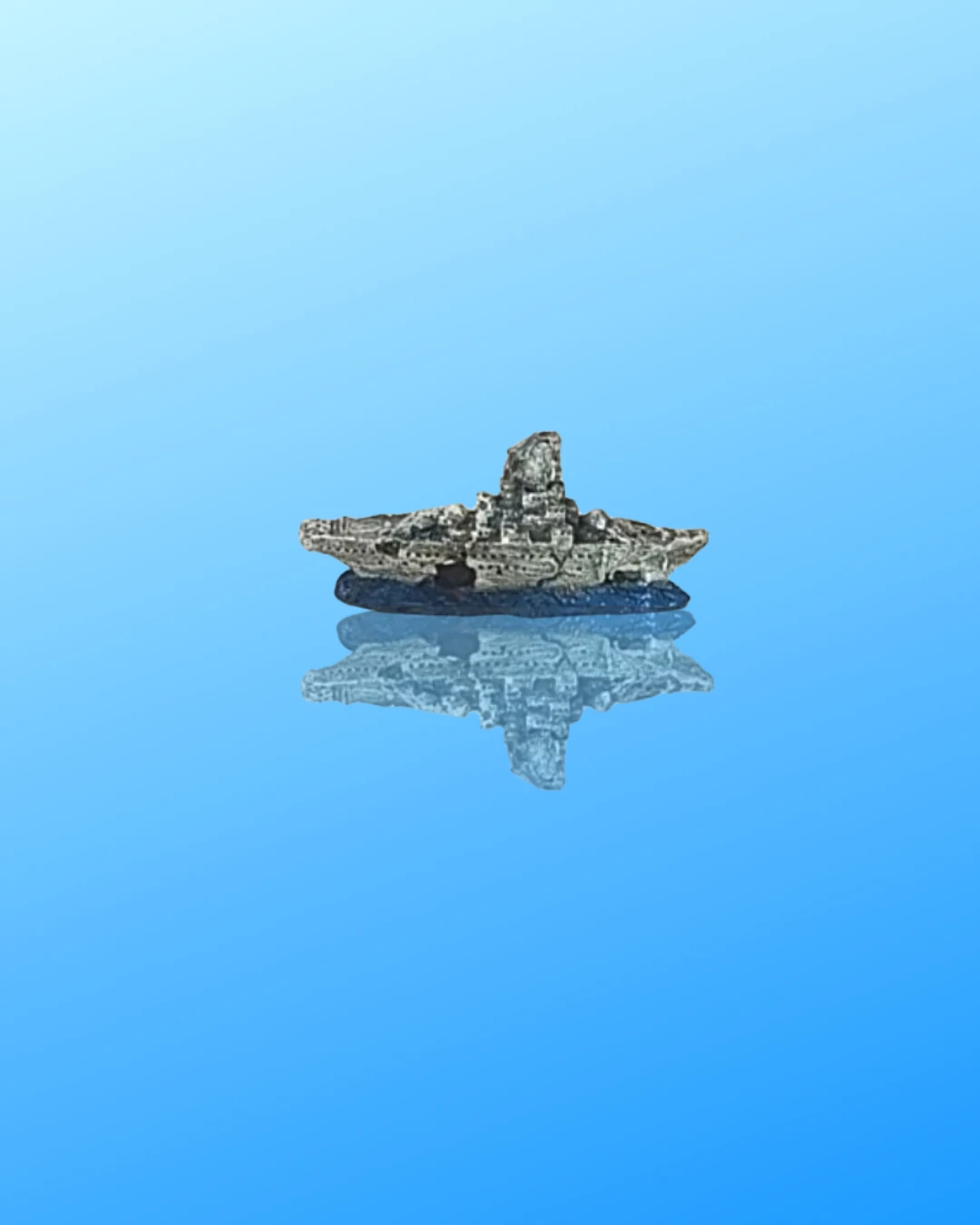 Küçük Savaş Gemisi Akvaryum Dekoru