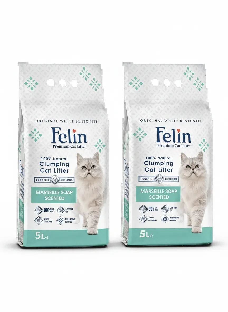 Felin Marsilya Sabunu Kokulu Kedi Kumu 5 Lt - 2 Adet