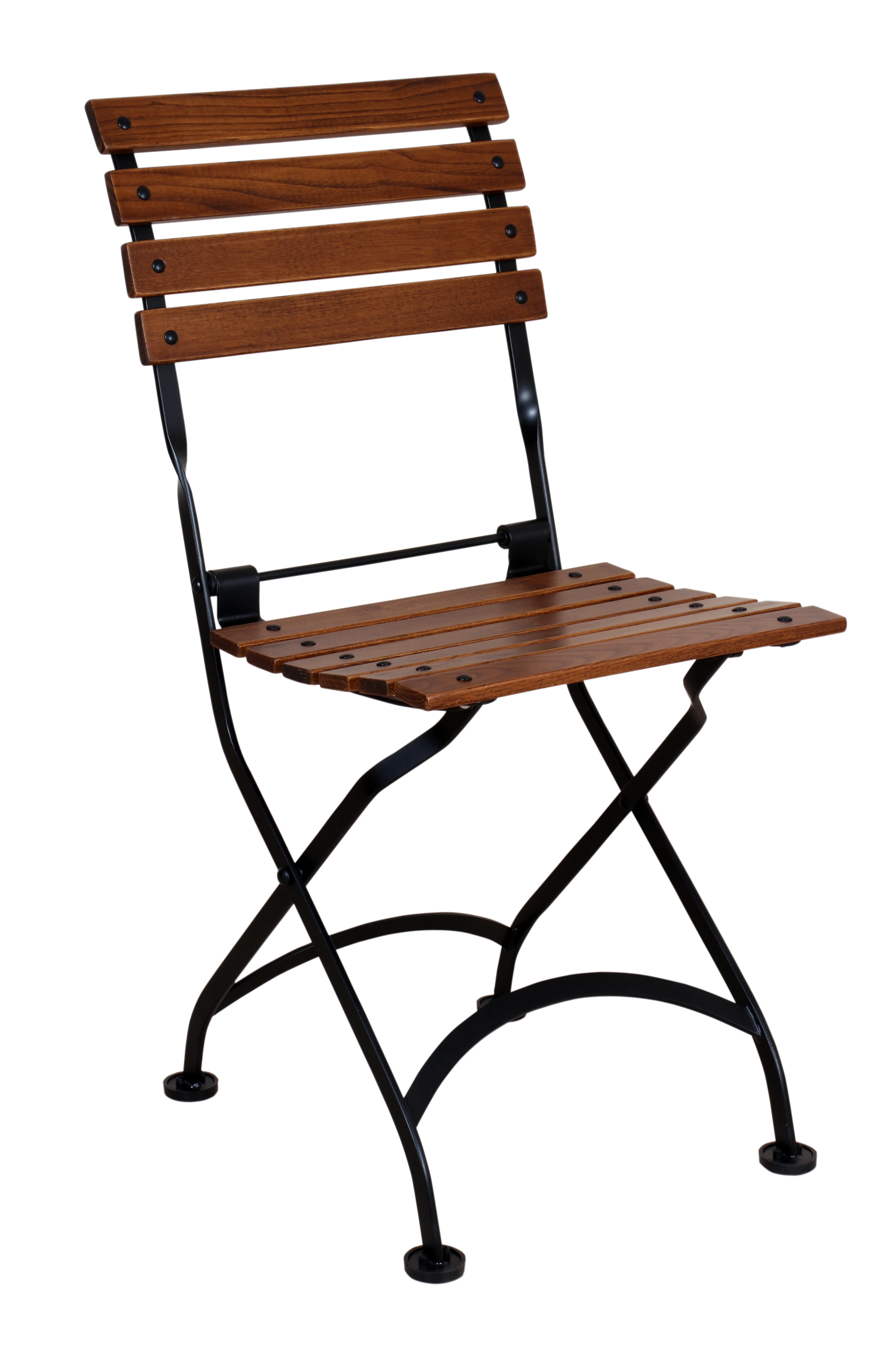 5504 Katlanır sandalye masif doğal ahşap çıtalı ceviz renk.