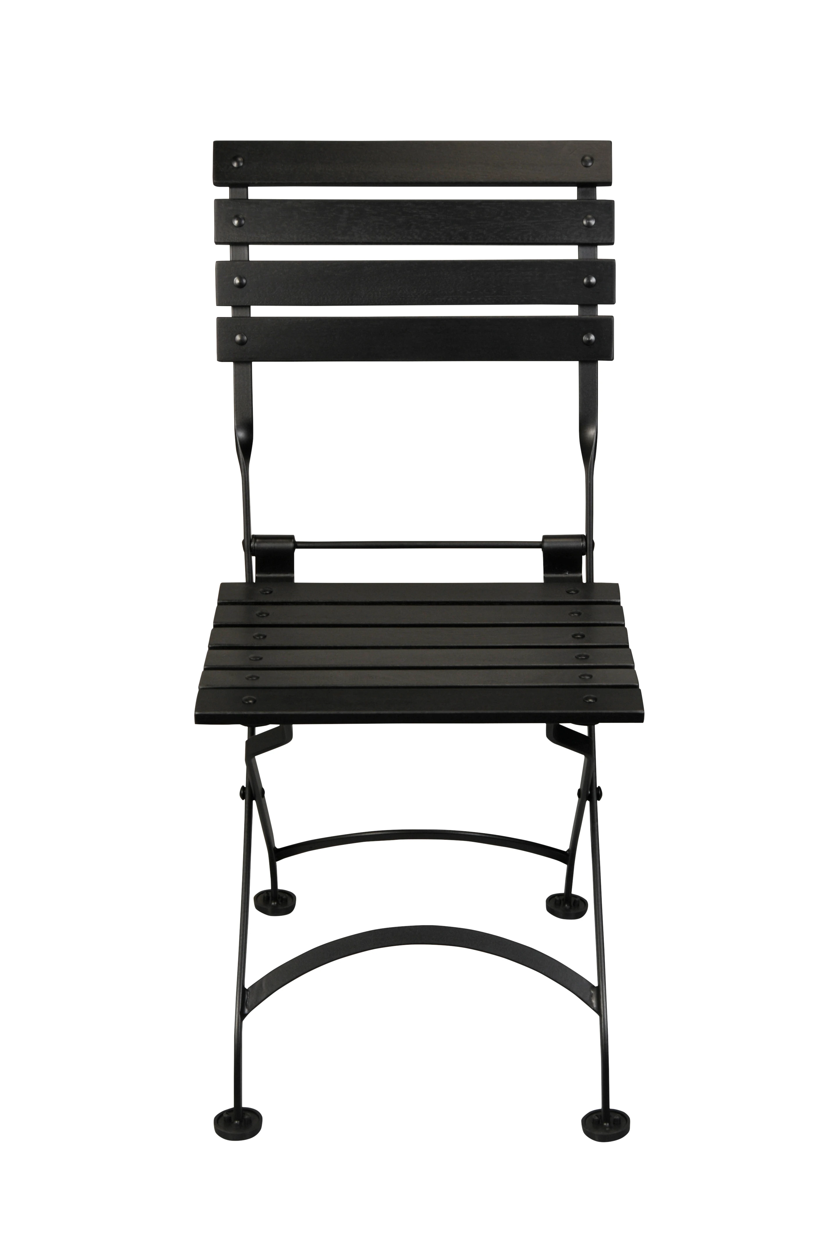 5504 Katlanır sandaşye masif doğal ahşap siyah renk çıtalı.