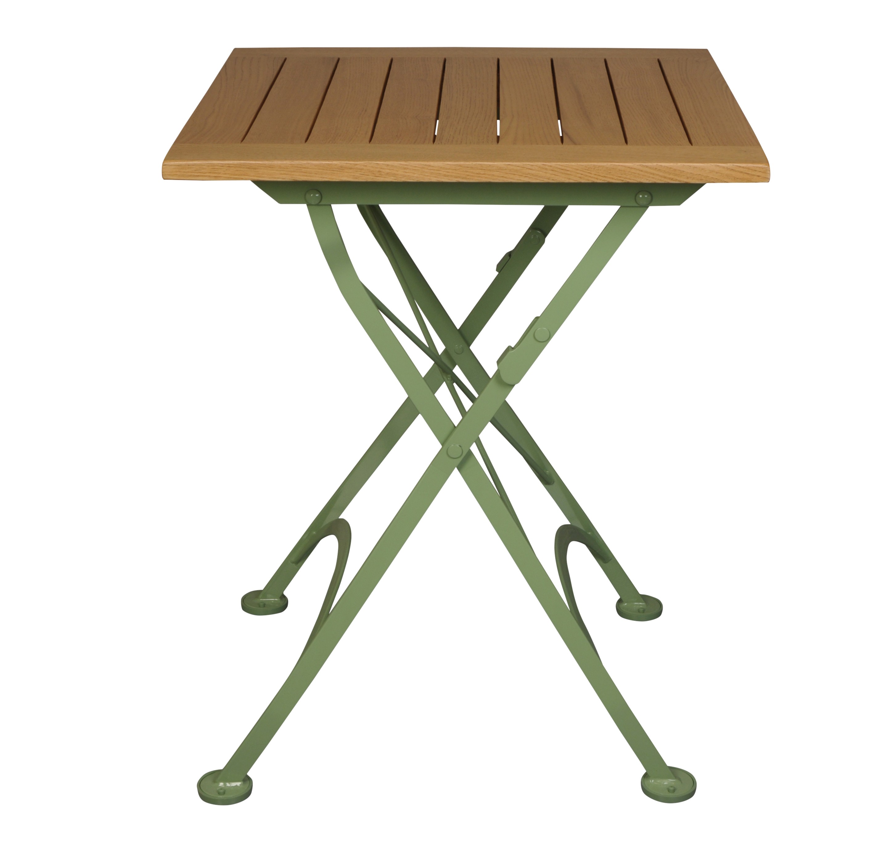 Katlanır masa masif doğal ahşap tabla açık ceviz renk. - 80 x 80 cm