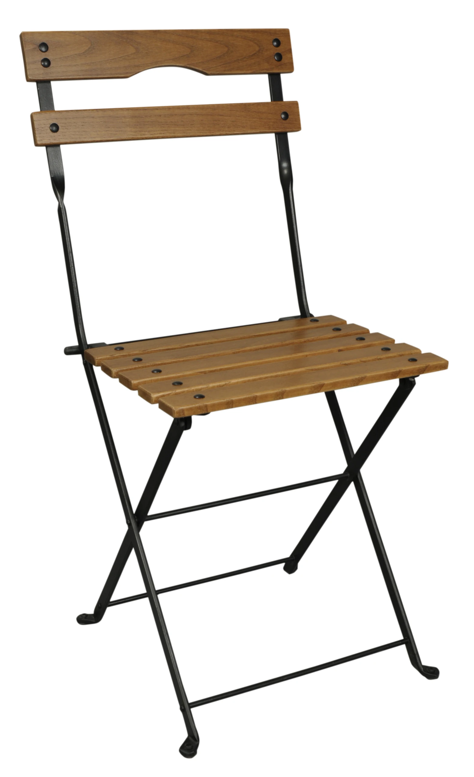 5570 Katlanır sandalye masif ahşap çıta ceviz renk.