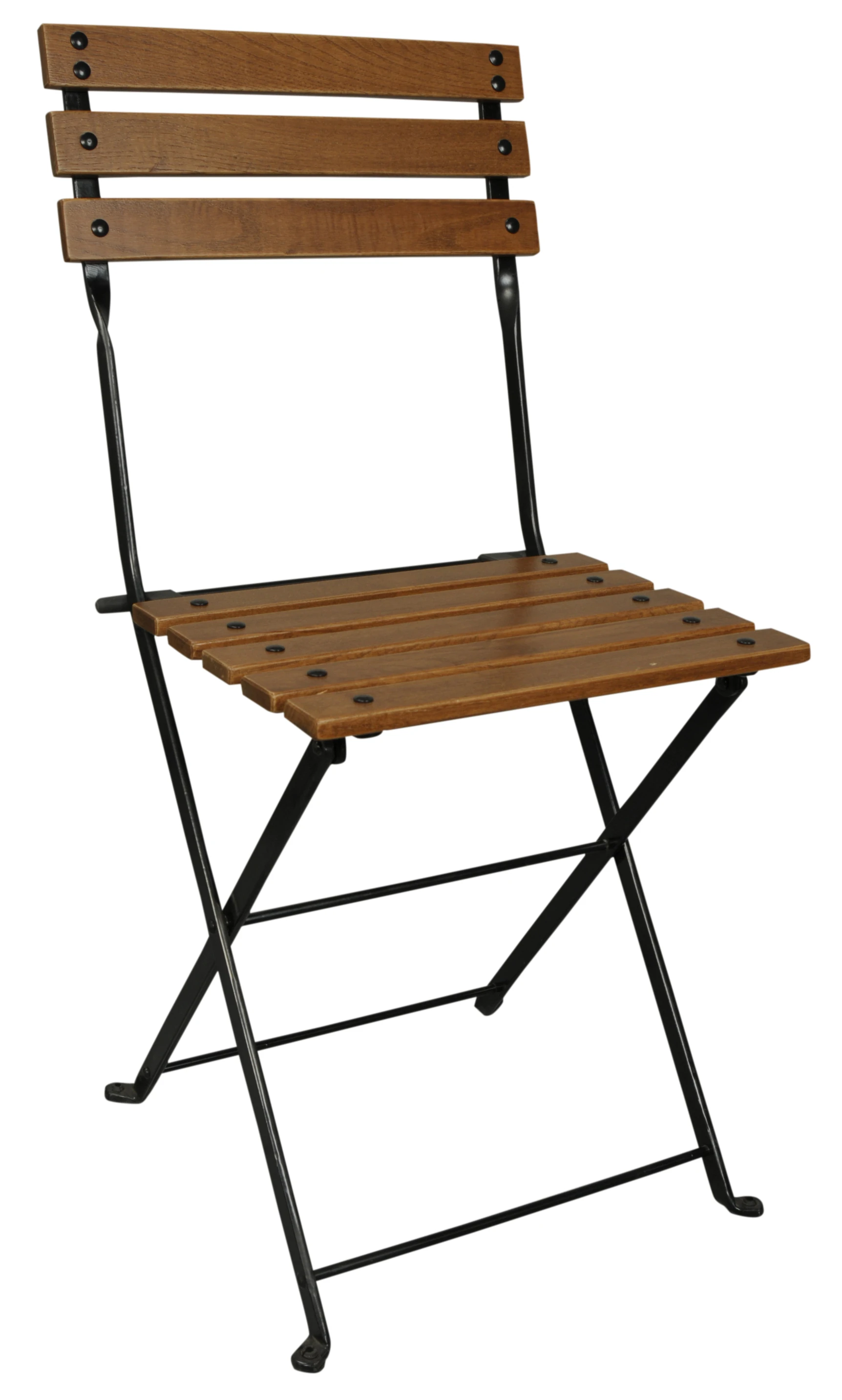 5572 Katlanır sandalye masif doğal ahşap çıta ceviz renk.