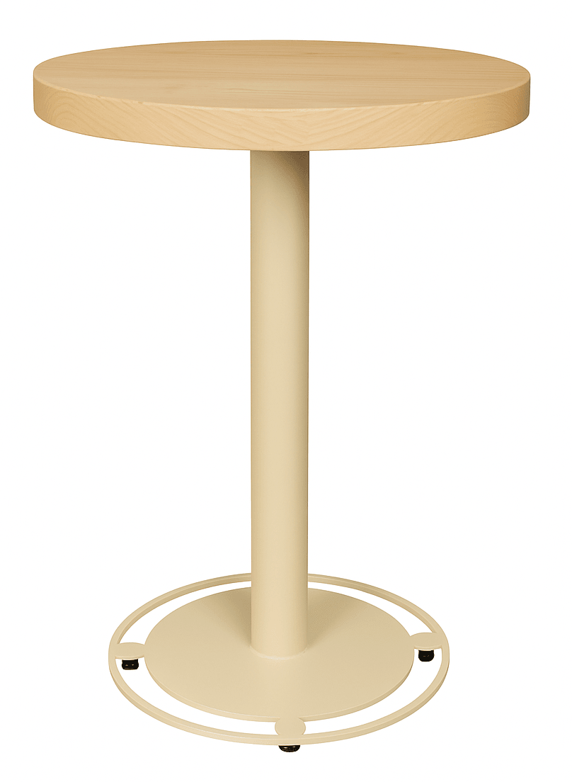 Yuvarlak masa masif doğal ahşap tabla 40 mm kalınlık