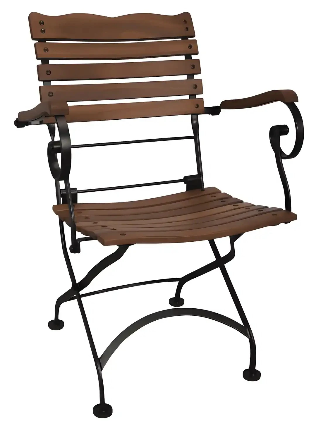 5561 Katlanır katlanır sandalye masif doğal kavisli oturak ahşap ceviz renk.