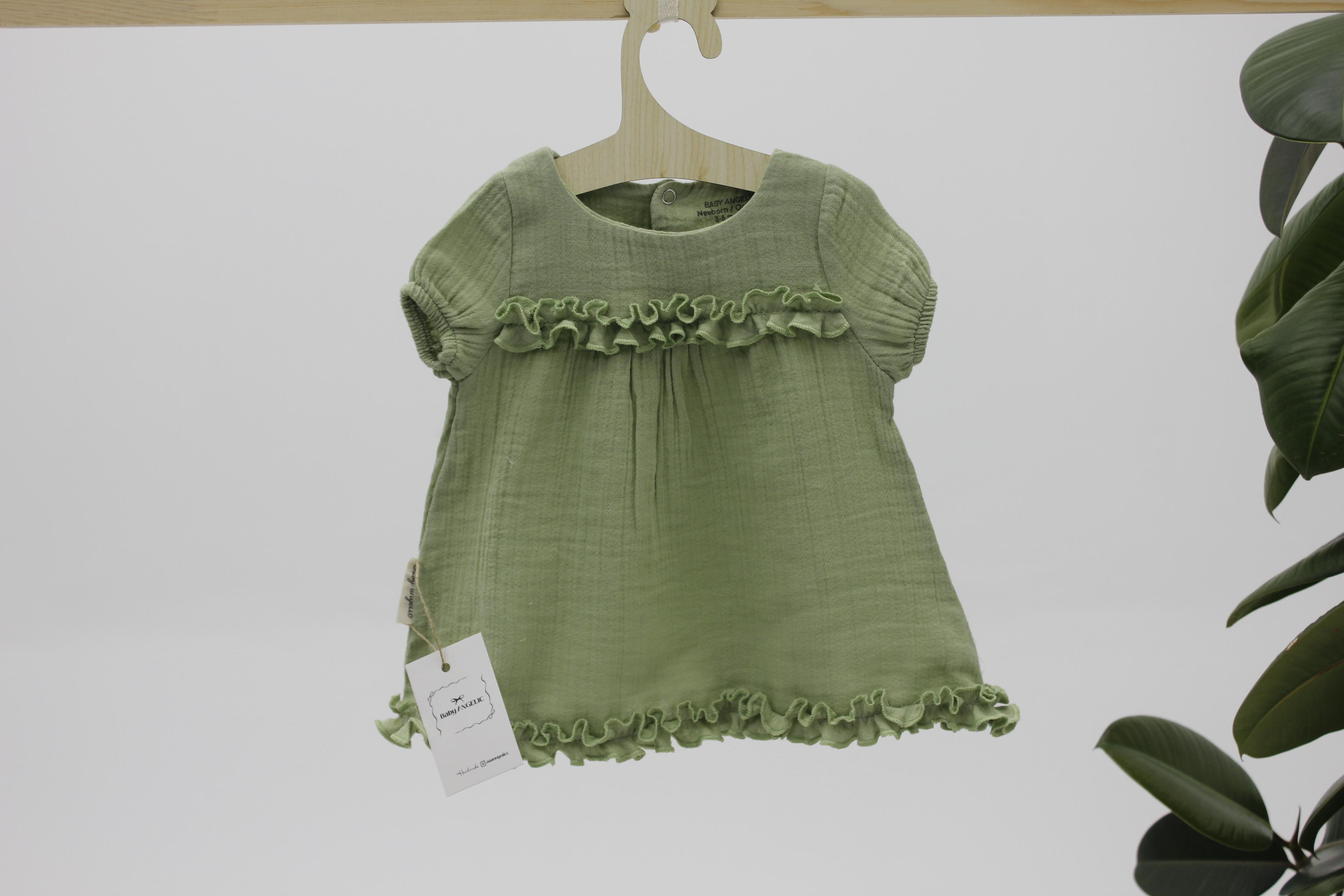 Baby Angelic Müslin Elbise – Fırfırlı ve Düz Modeller - Fırfırlı