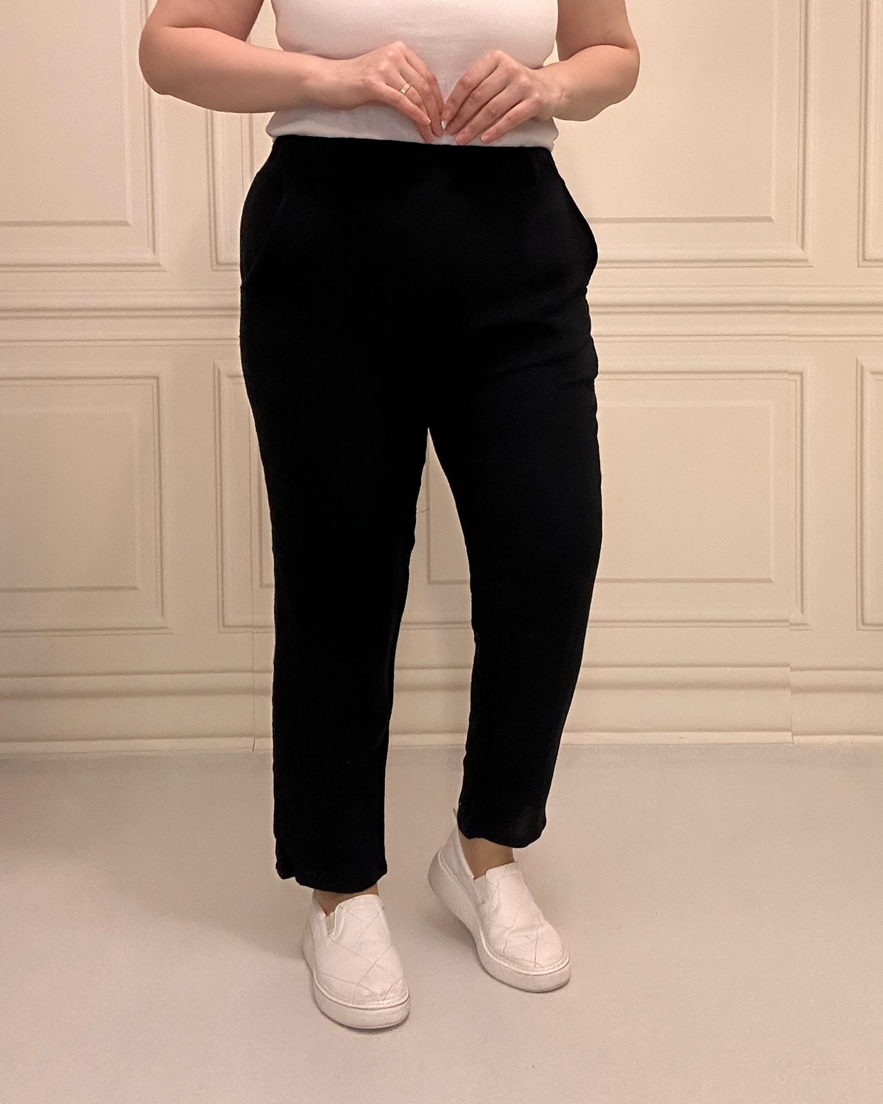 Müslin Pantolon Siyah