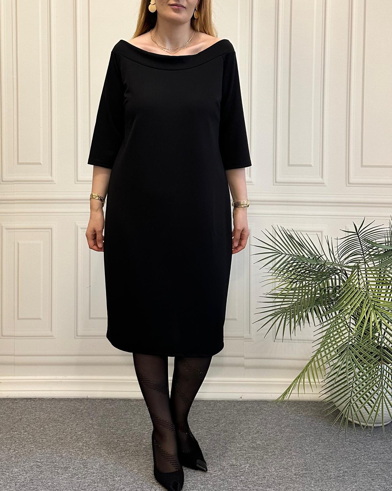  Carmen Yaka Elbise Siyah