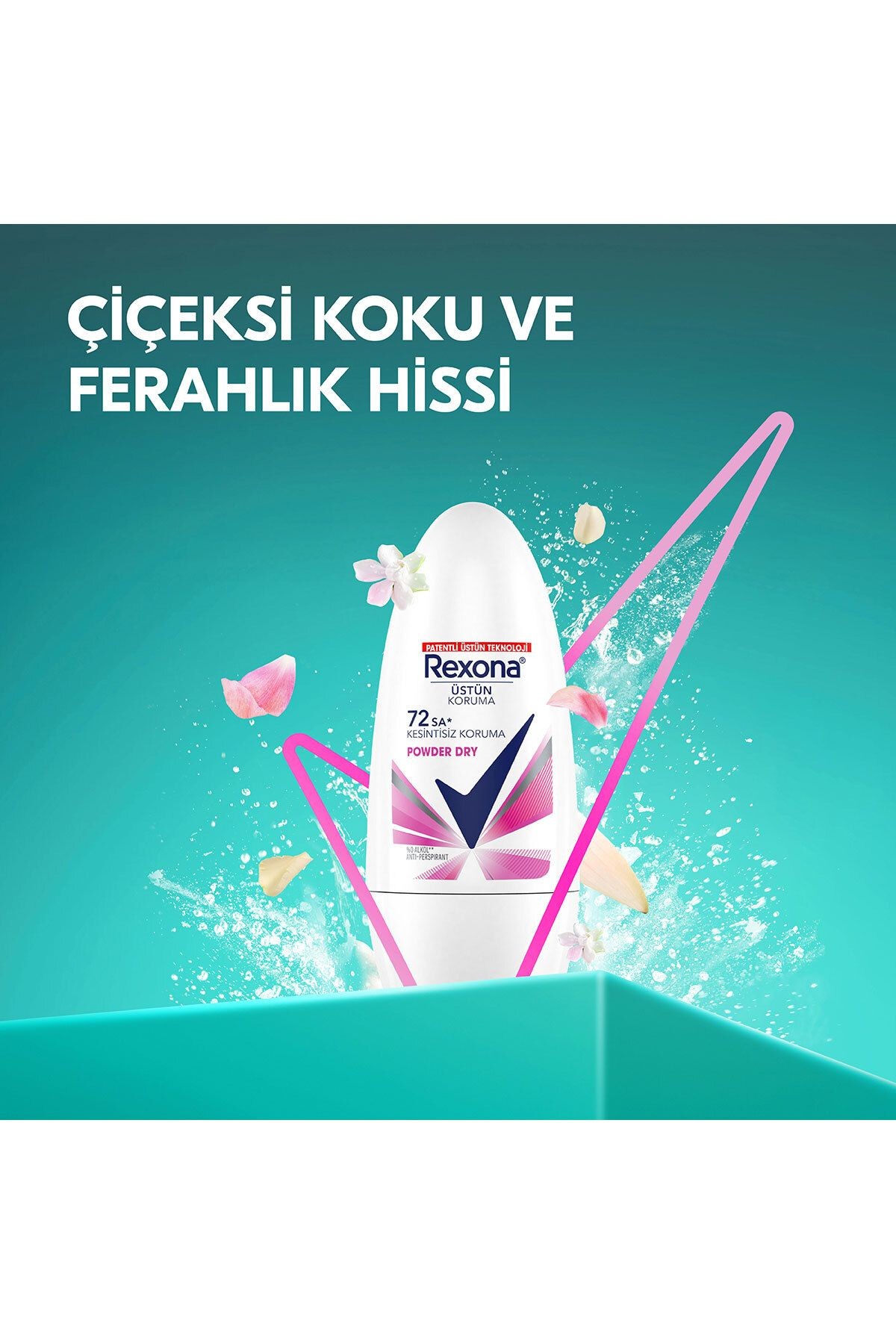 Üstün Koruma Kadın Roll On Deodorant Powder Dry 72 Saat Kesintisiz Koruma 50 ml