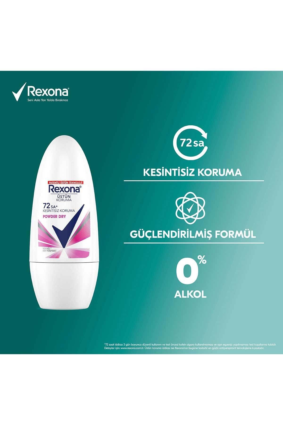 Üstün Koruma Kadın Roll On Deodorant Powder Dry 72 Saat Kesintisiz Koruma 50 ml X2