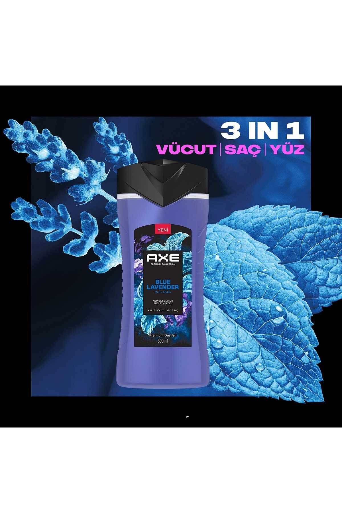 Premium Collection Duş Jeli Blue Lavender 3 In 1 Vücut Saç Yüz 300 ml