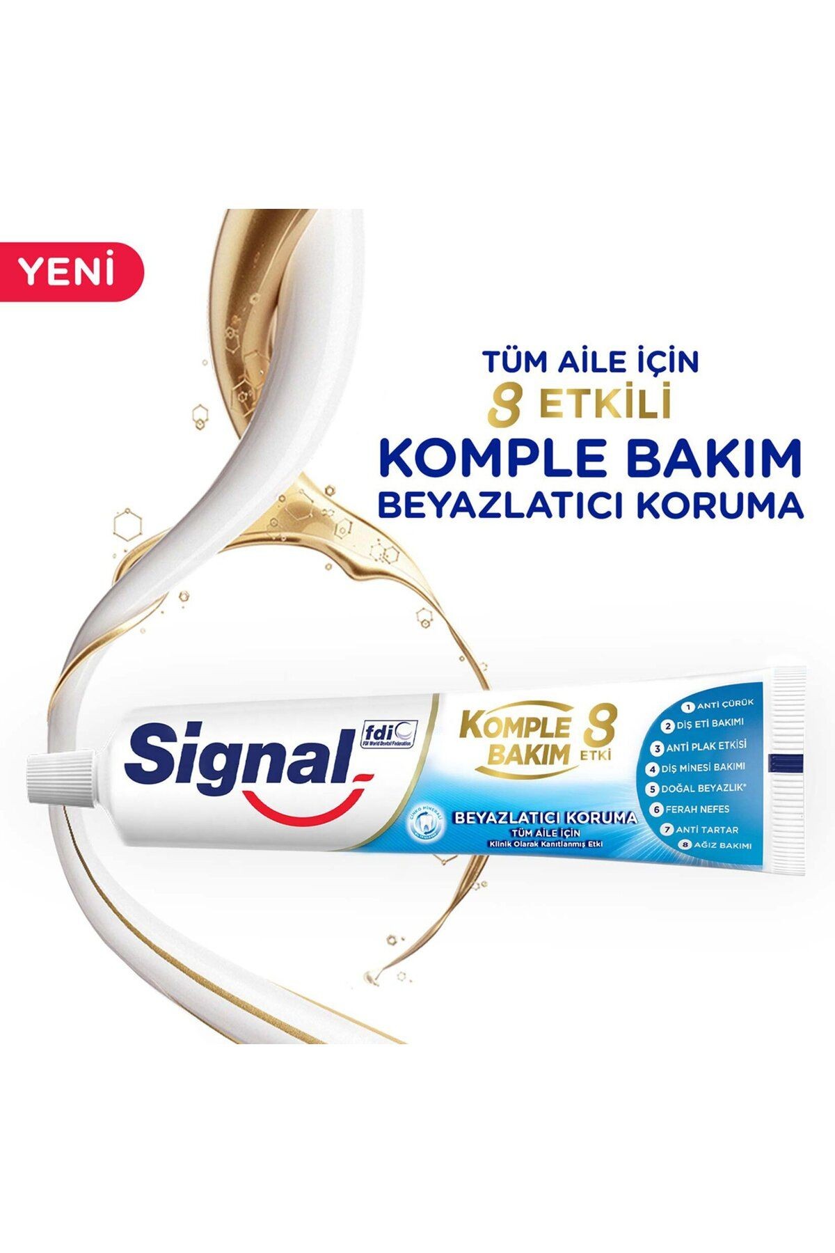 Komple Bakım 8 Etki Beyazlık Koruma Diş Macunu 75ml