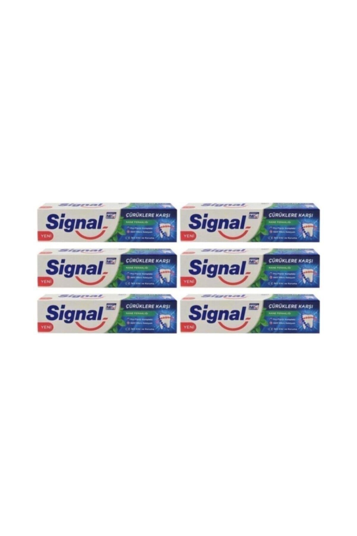 Sıgnal Diş Macunu Çürüklere Karşı Nane Ferahlığı 100 Ml (6 Adet)