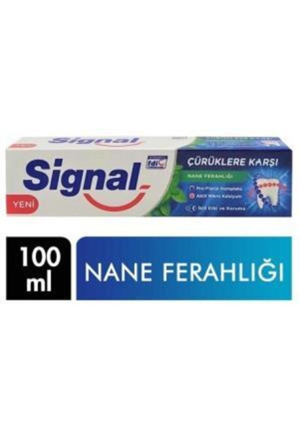 Sıgnal Çürüklere Karşı Nane Ferahlığı Diş Macunu 100ml 12 Adet