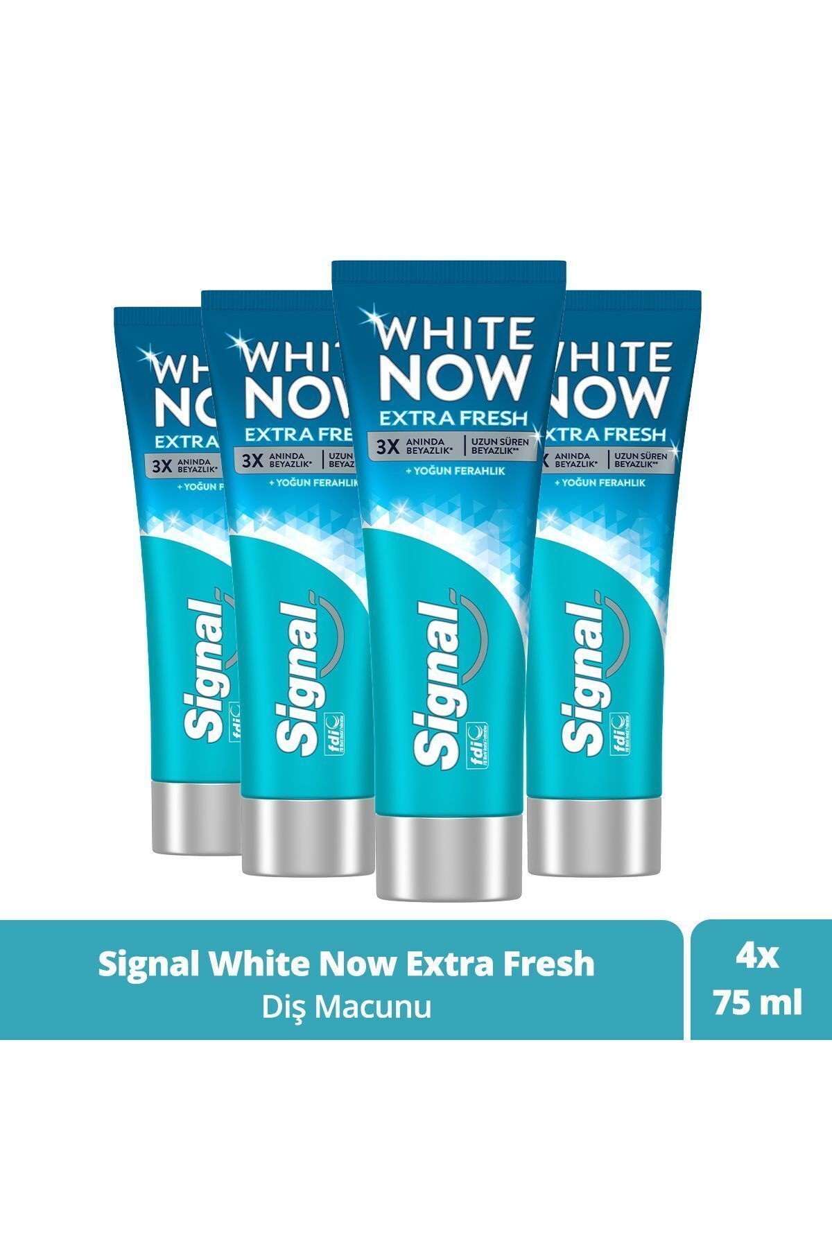 White Now Diş Macunu Extra Fresh Yoğun Ferahlık 75 ml X4