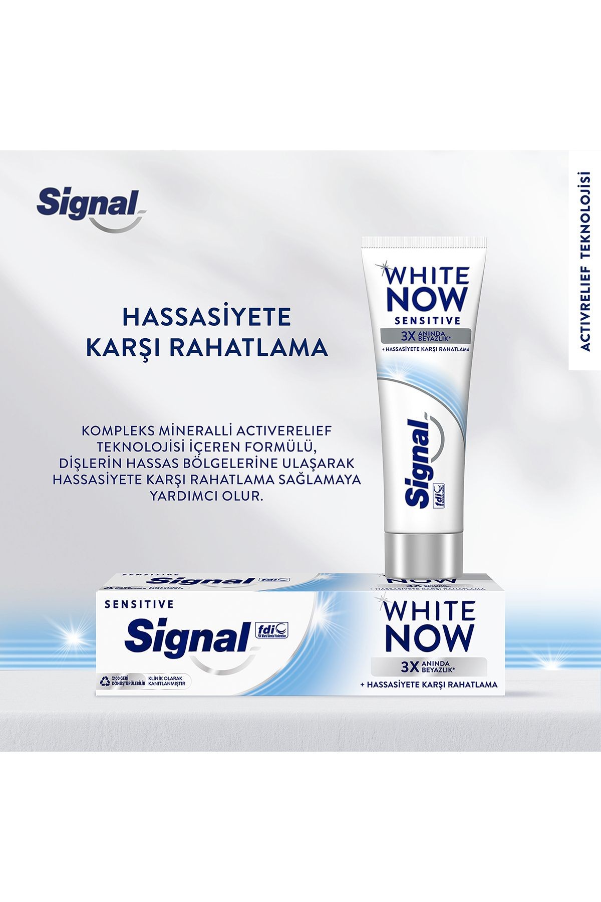 White Now Sensitive Hassas Dişler Için Beyazlatıcı Diş Macunu 75ml X2