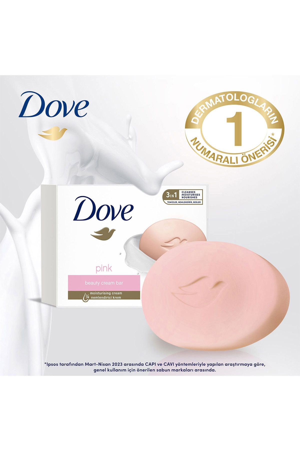 Beauty Cream Bar Katı Güzellik Sabunu Pink Nemlendirici Etkili 90 G X8 Adet