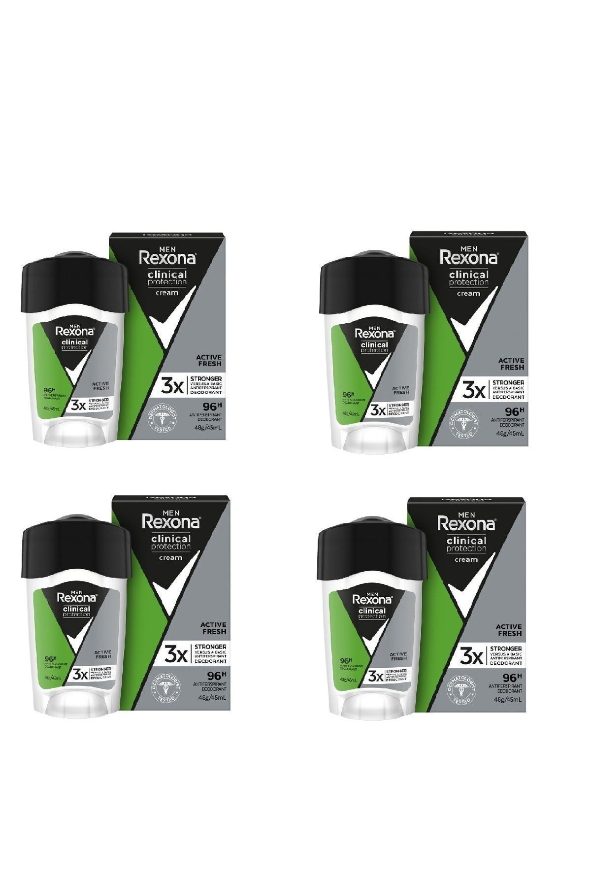 Men Deodorant Clinical Protection Active Fresh Stick 45 Ml X 4 Adet