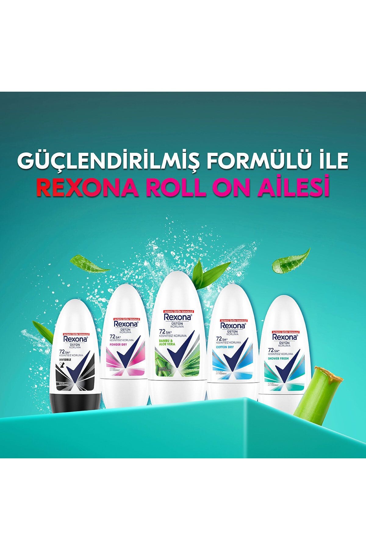 Üstün Koruma Kadın Roll On Deodorant Bambu & Aloe Vera 72 Saat Kesintisiz Koruma 50 ml