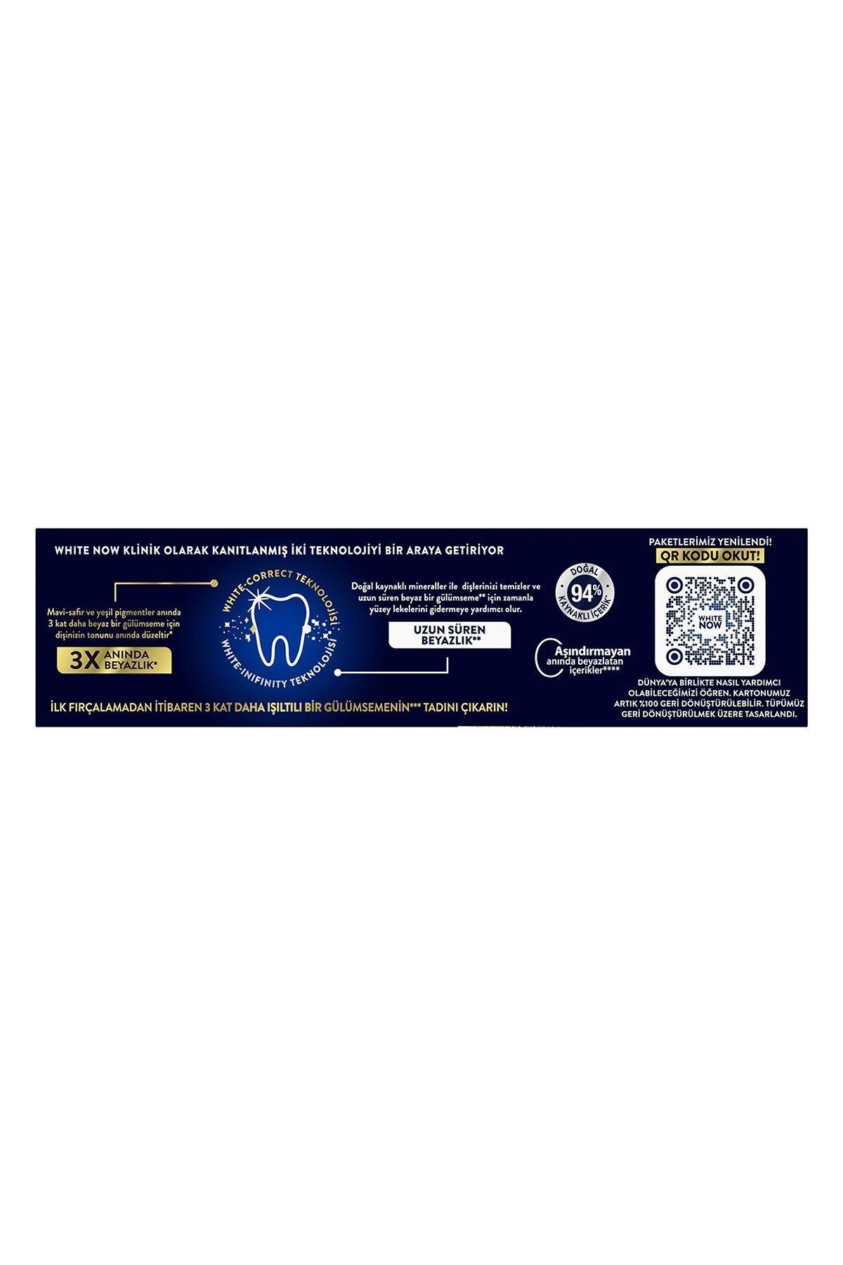 White Now Gold Beyazlatıcı Işıltı Diş Macunu 75ml X4