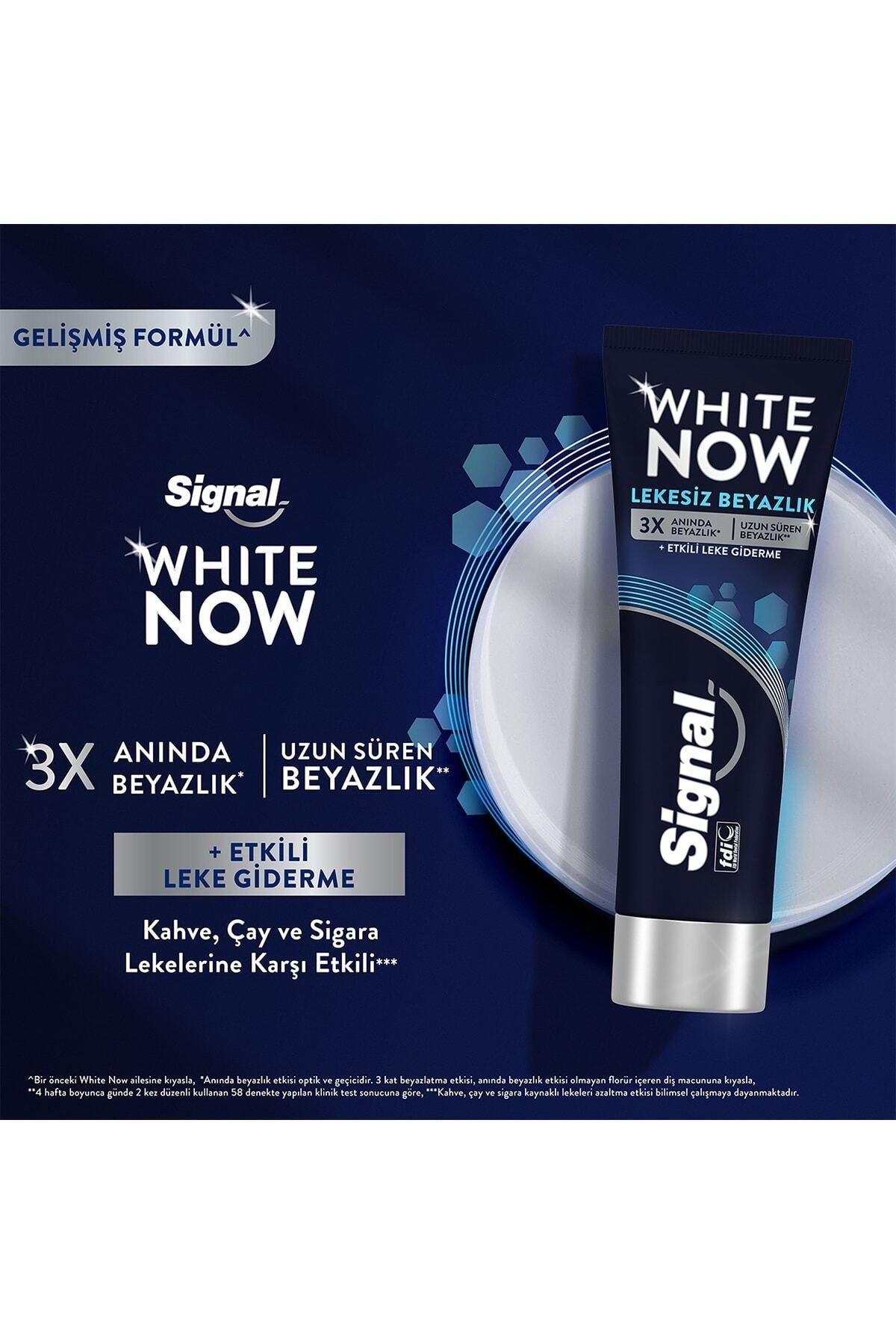 White Now Leke Karşıtı Kahve Ve Sigara Içenler Için Diş Macunu 75ml X4 + Fırça Kabı