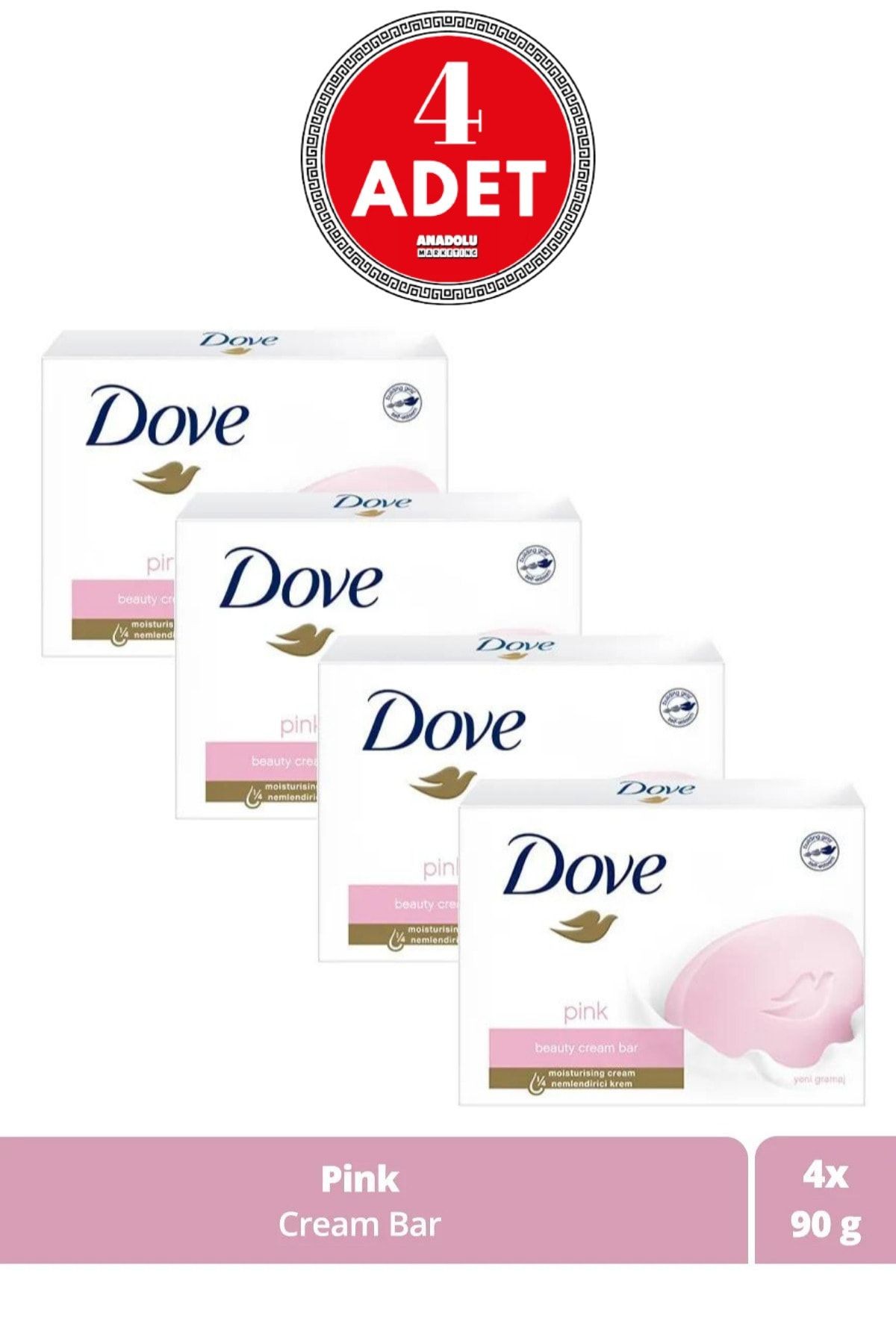 Beauty Cream Bar Pink Nemlendirici Etkili 90 G 4 Adet