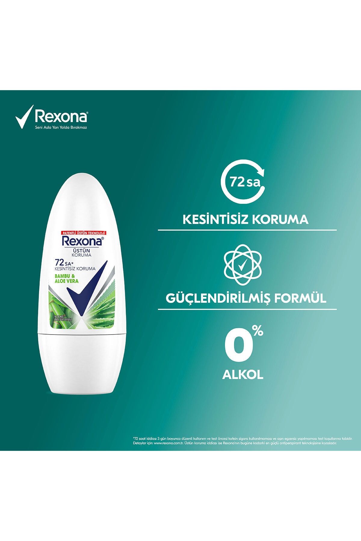 Üstün Koruma Kadın Roll On Deodorant Bambu & Aloe Vera 72 Saat Kesintisiz Koruma 50 ml