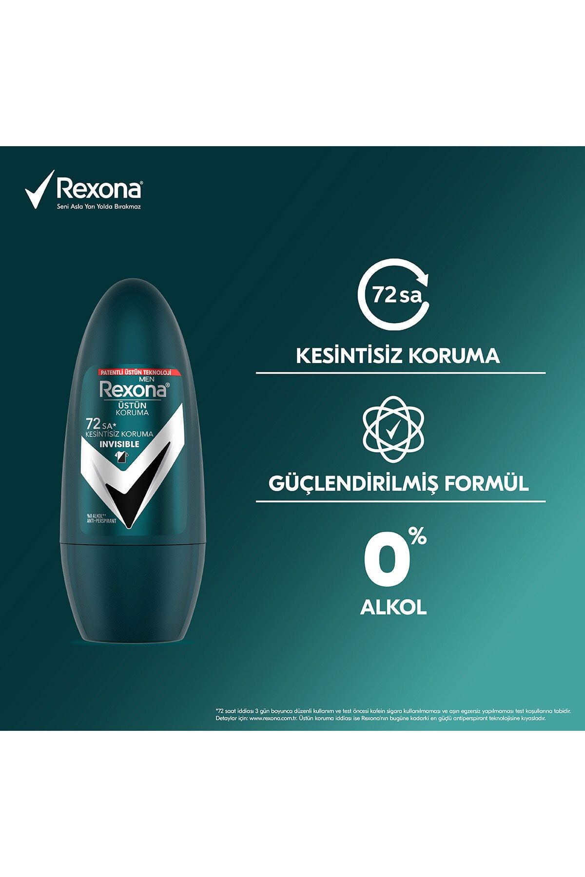 Üstün Koruma Erkek Roll On Deodorant Invisible 72 Saat Kesintisiz Koruma 50 ml X2