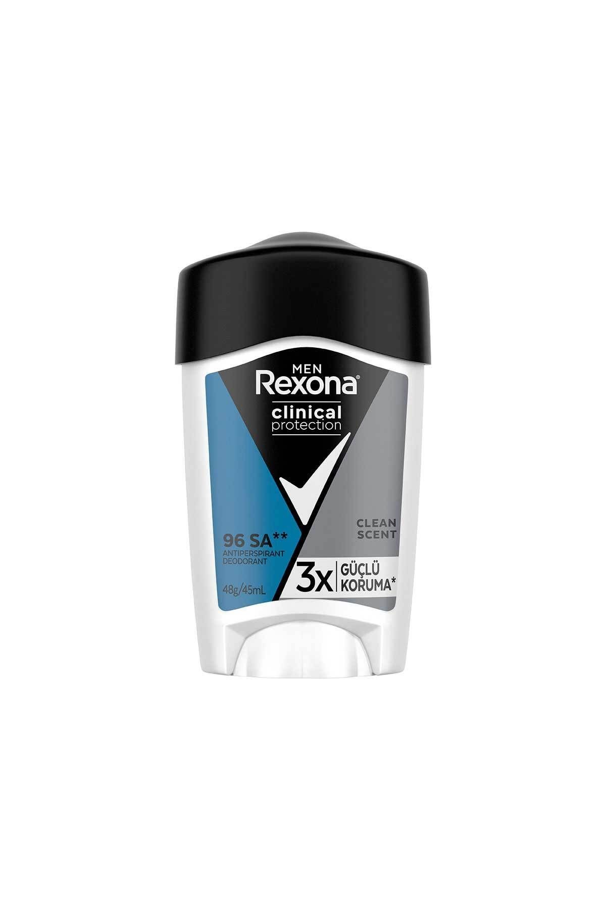 Men Clinical Protection Erkek Stick Deodorant Clean Scent 3x Güçlü Koruma 45 ml