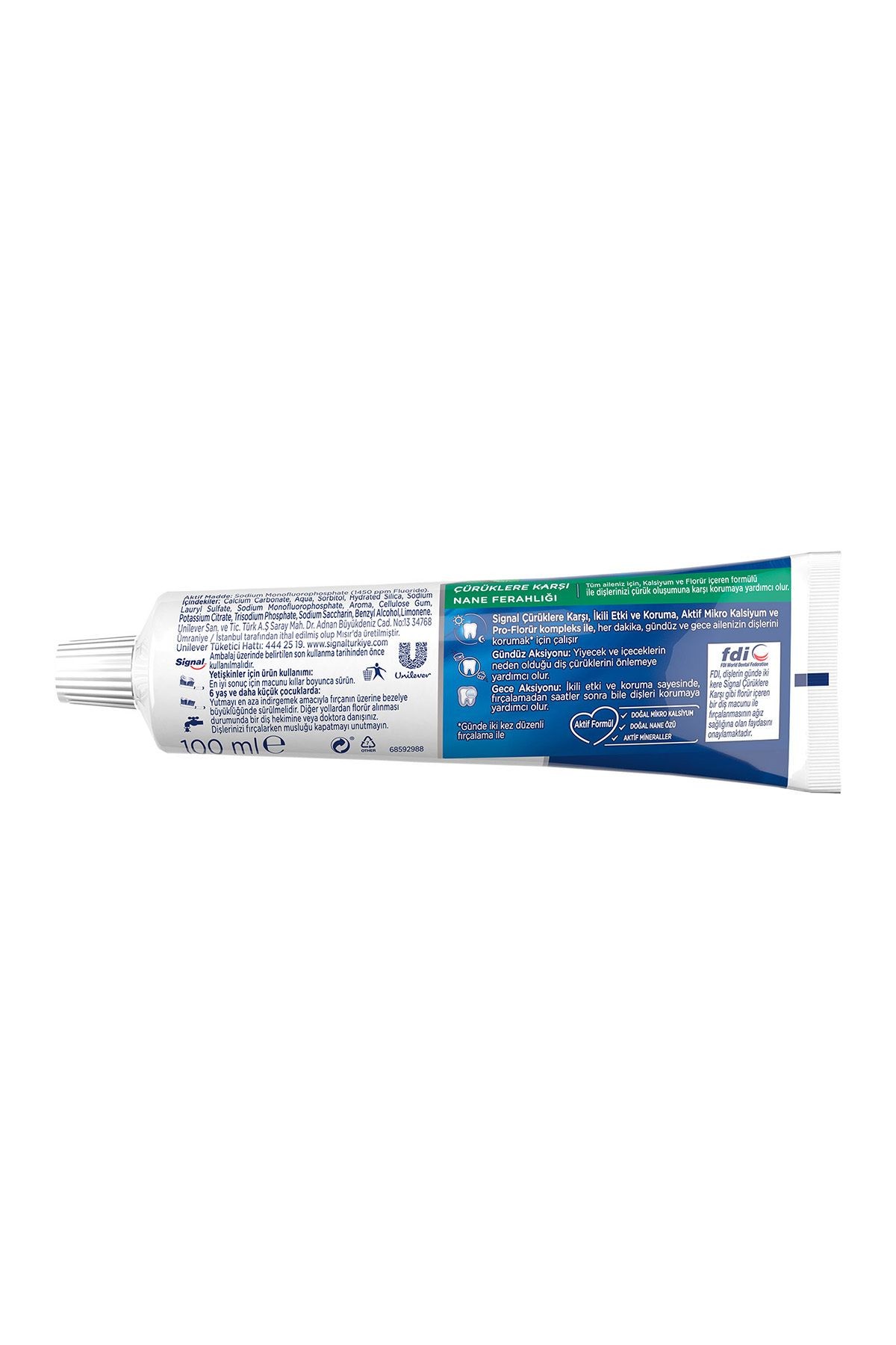 Diş Macunu Çürüklere Karşı Nane Ferahlığı 100 ml X6