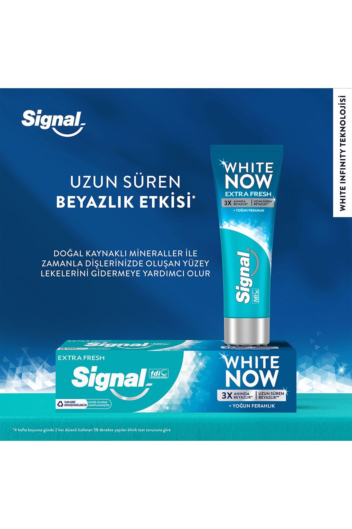 White Now Diş Macunu Extra Fresh Yoğun Ferahlık 75 ml X2