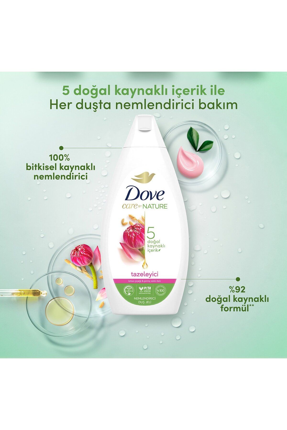 Yeni Lotus & Pirinç Etkili Duş Jeli 500 Ml