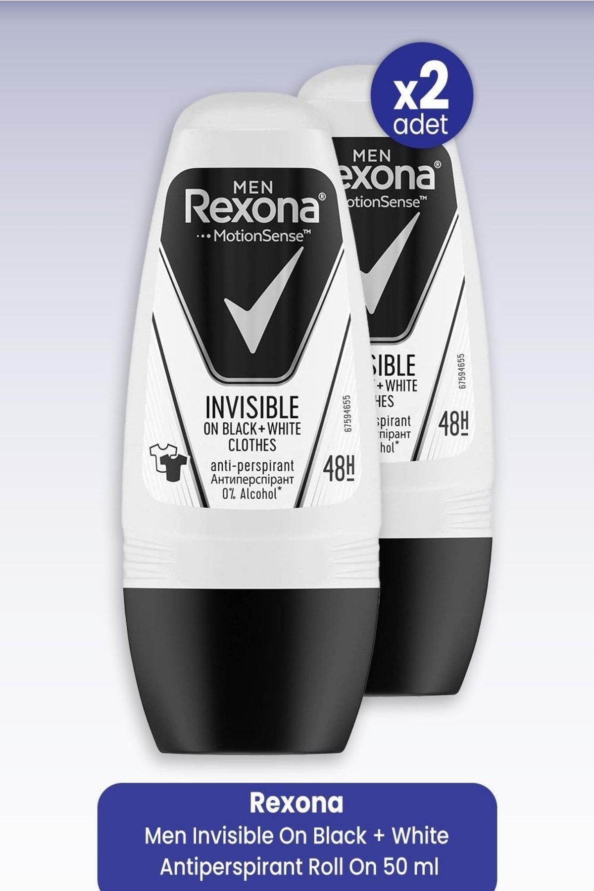 Men Invisible On Black + White Antiperspirant Roll On 50 Ml X 2 Adet