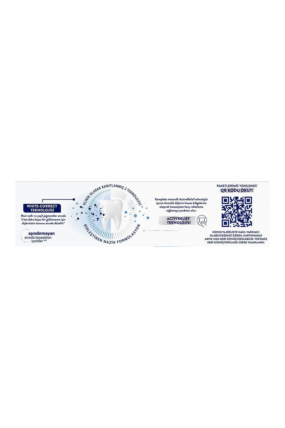 White Now Diş Macunu Sensitive Hassasiyete Karşı Rahatlama 75 ml X5